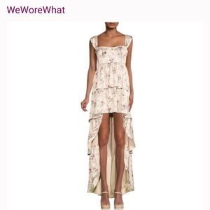WeWoreWhat Floral Cream High-Low Dress